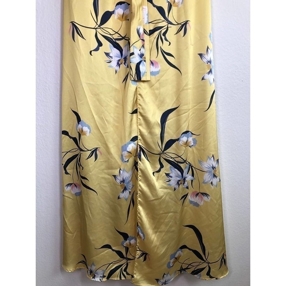 Amanda Uprichard Mccanna Dress Honeysuckle Wrap Maxi Yellow Floral Print XS - Picture 8 of 16